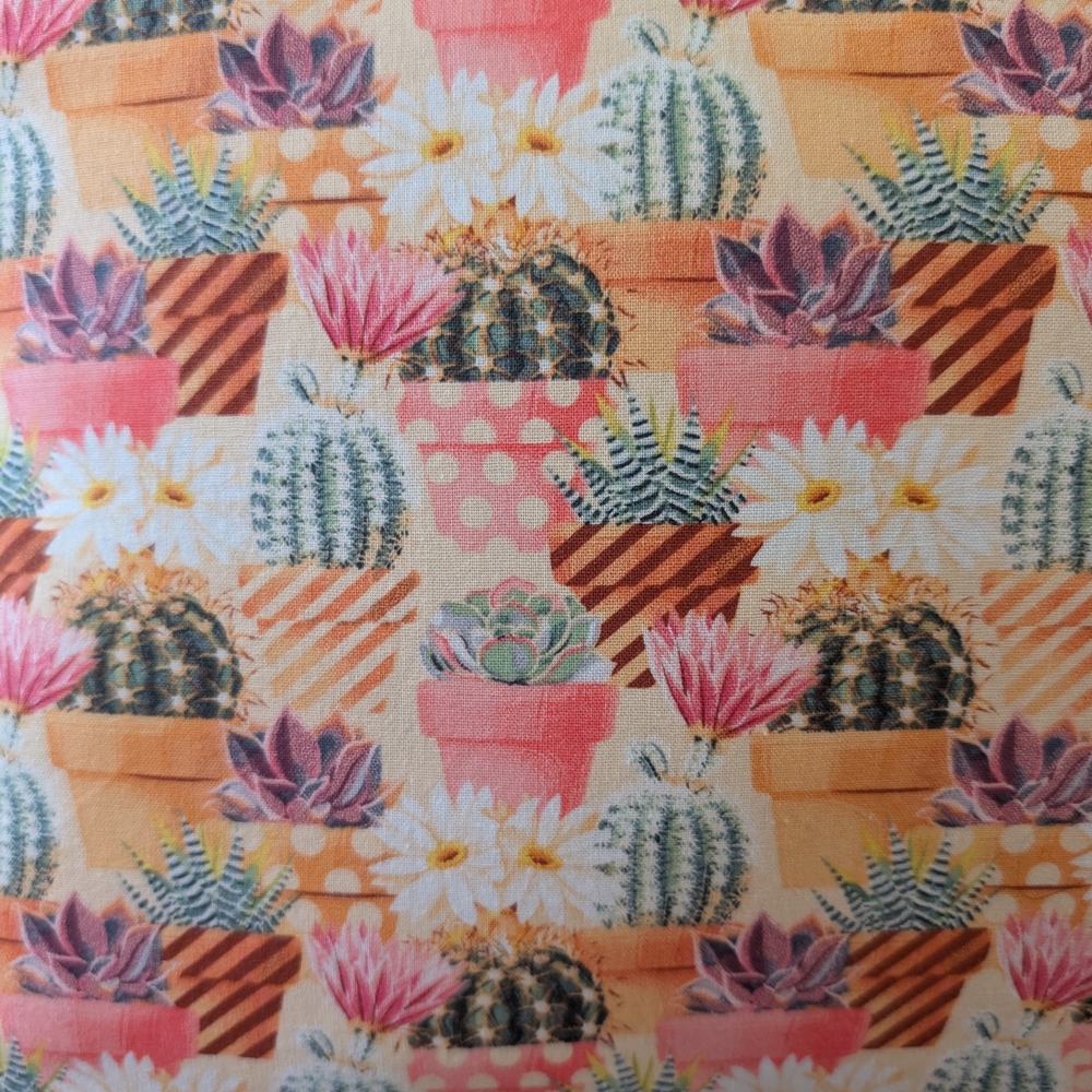 Hand Crafted Set Of Two Multicolor Cactus Accent Pillows - Picture 2 of 2